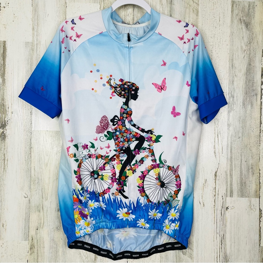Weimostar Cycling Jersey XL Women's Lightweight Athletic Biker Shirt Full Zip